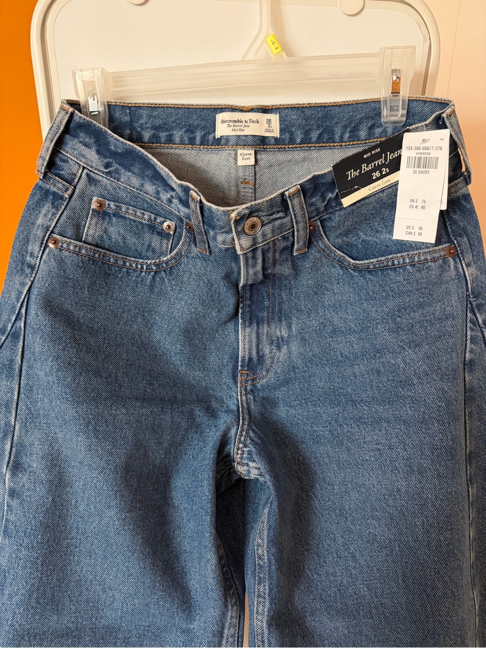 Abercrombie&Fitch Curve Love Mid Rise Barrel Jean - Picture 11 of 16